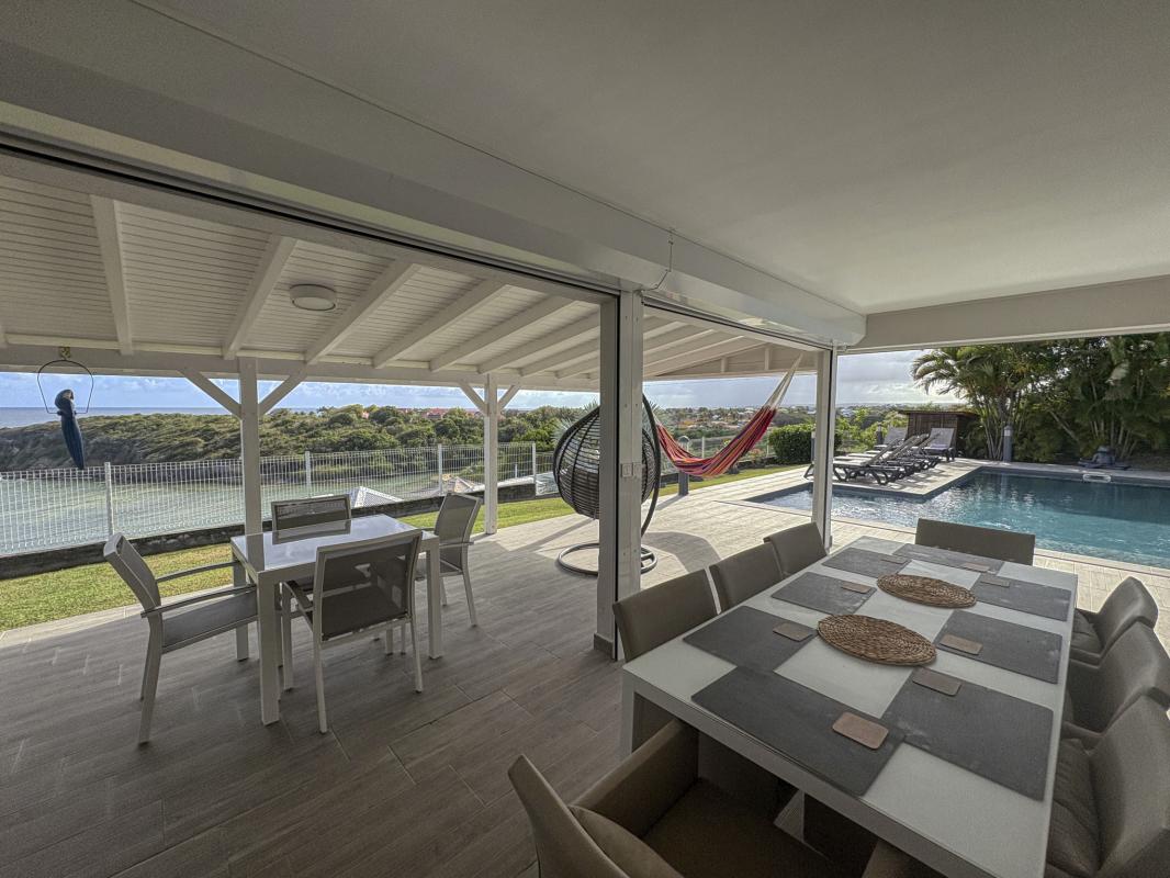 16.Location villa piscine vue mer Saint François Guadeloupe_Terrasse